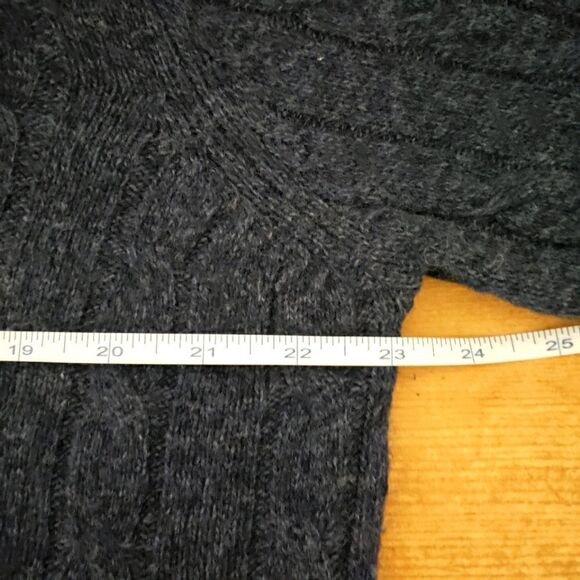 Blue Harbour Medium Navy 100% Lambswool Long Sleeve Crewneck Sweater - Picture 5 of 10
